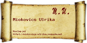 Miokovics Ulrika névjegykártya